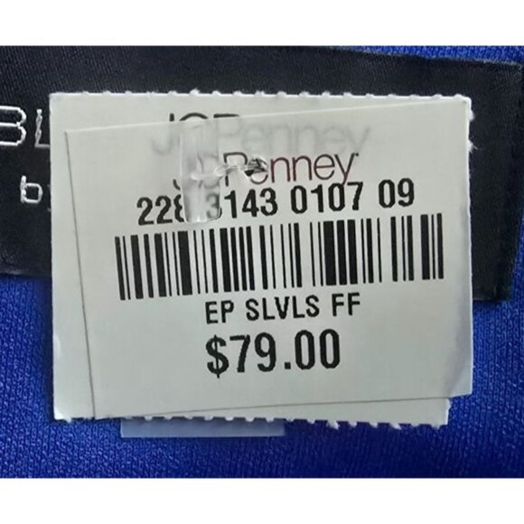 Black Label By Evan-Picone Womens Sleeveless Blue Dress Size 16 - Picture 6 of 8